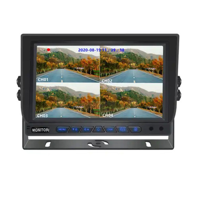 7 polegadas AHD LCD Screen 4 canais Quad SD Card AHD Veículo LCD Monitor de carro Com câmeras 1080P